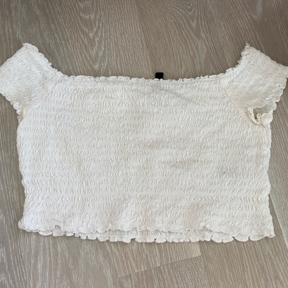 White crop top